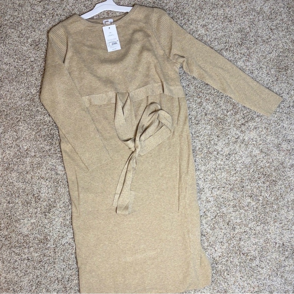 Isabel Maternity by Ingrid & Isabel Tan Long Sleeve Dress